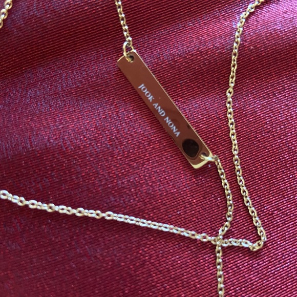 Jook and Nona Tag Necklaces, 18k Gold Plated - Picture 2 of 7